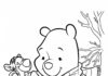 Winnie the Pooh Winter Coloring Page