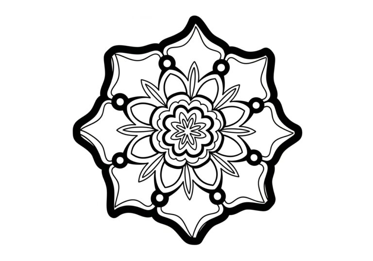 Winter Mandala Coloring Page Free Winter Mandala Coloring Page Free