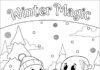 Winter Snowman Ghost Coloring Page