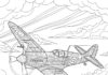WW2 Airplane Coloring Page to Print Out and Color