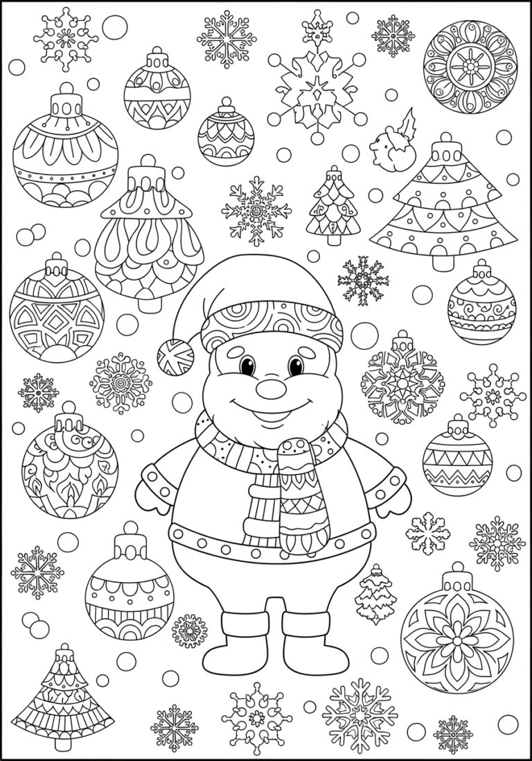 Xmas Coloring Page for Adults