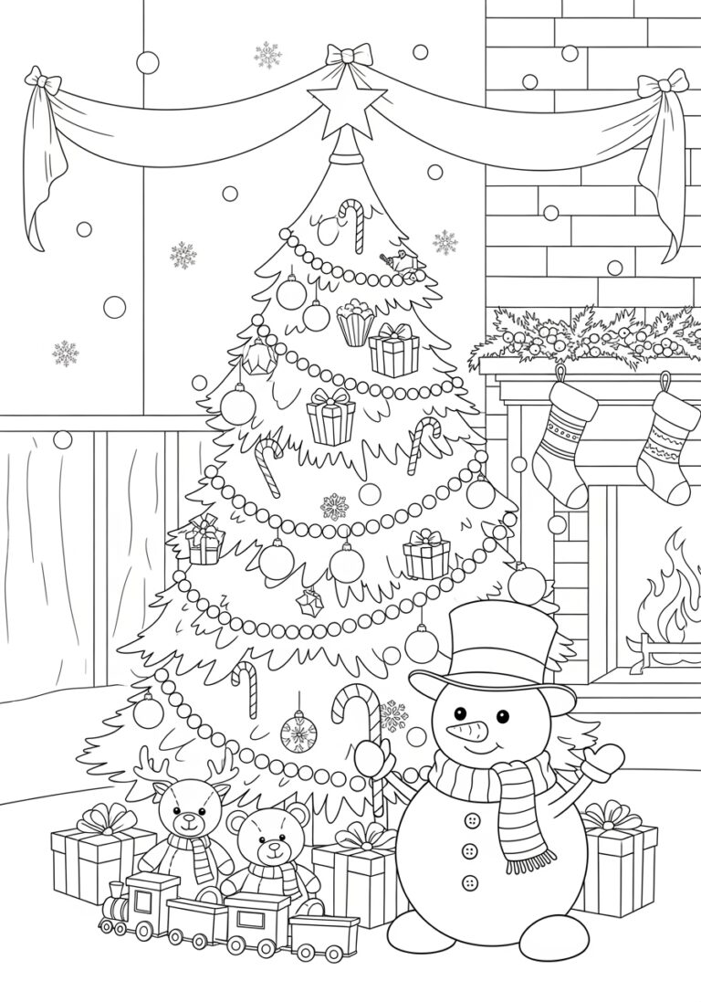 Xmas Pic to Colour Xmas Pic to Colour