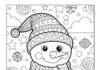 Zentangle Snowman Coloring Page Doodle Style