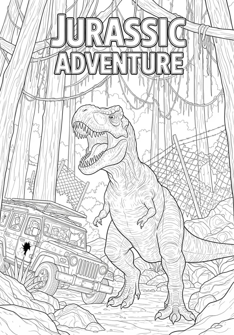 Jurassic Park World Dinosaur Coloring Page