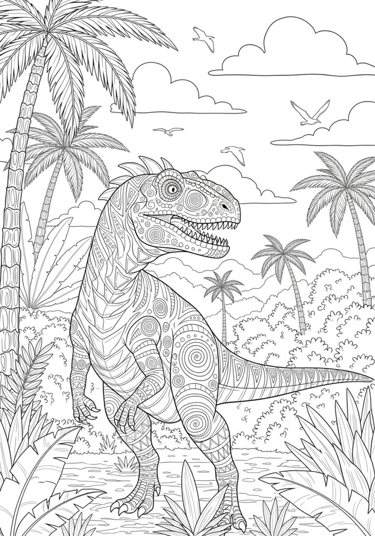 Cool Dinosaur Coloring Page