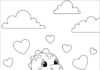 Dinosaur Heart Coloring Page to Print Out and Color