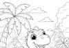 Pinkfong Dinosaur Coloring Page