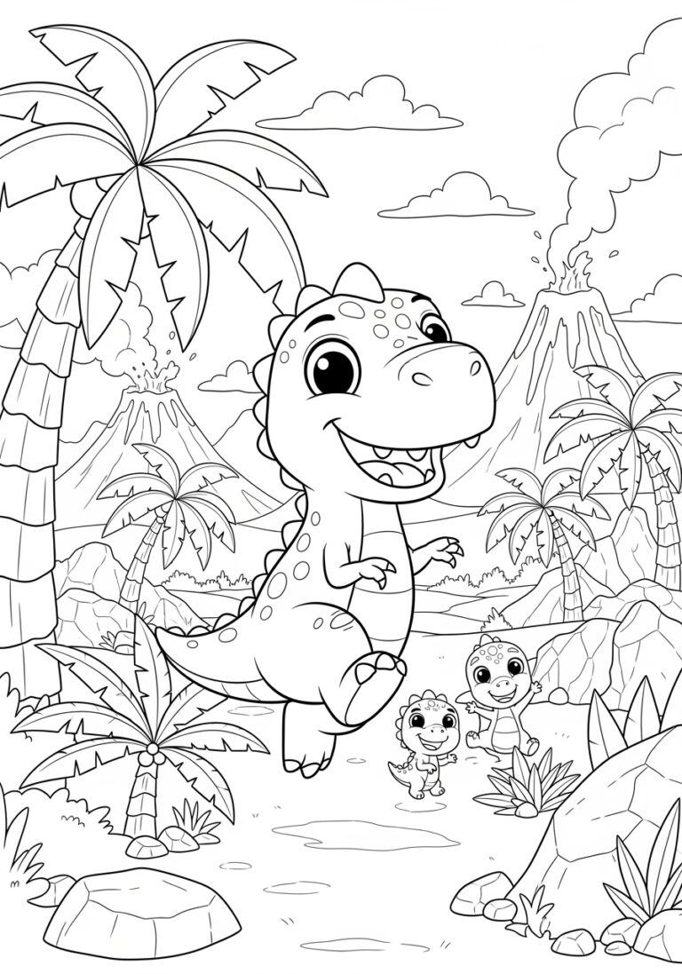 Pinkfong Dinosaur Coloring Page Pinkfong Dinosaur Coloring Page