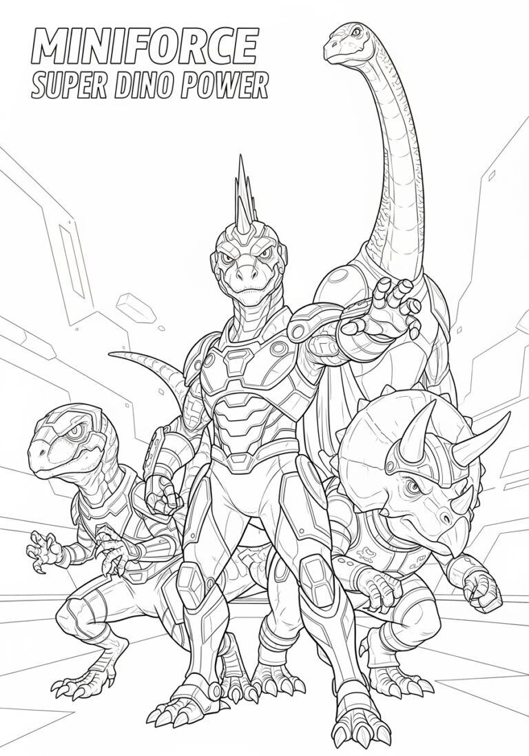 Miniforce Super Dino Power Coloring Page Download quot Miniforce Super Dino Power Coloring Page Download quot