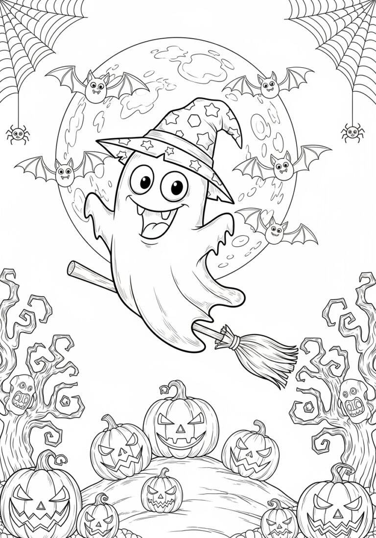 Free Printable Scary Halloween Coloring Page Free Printable Scary Halloween Coloring Page