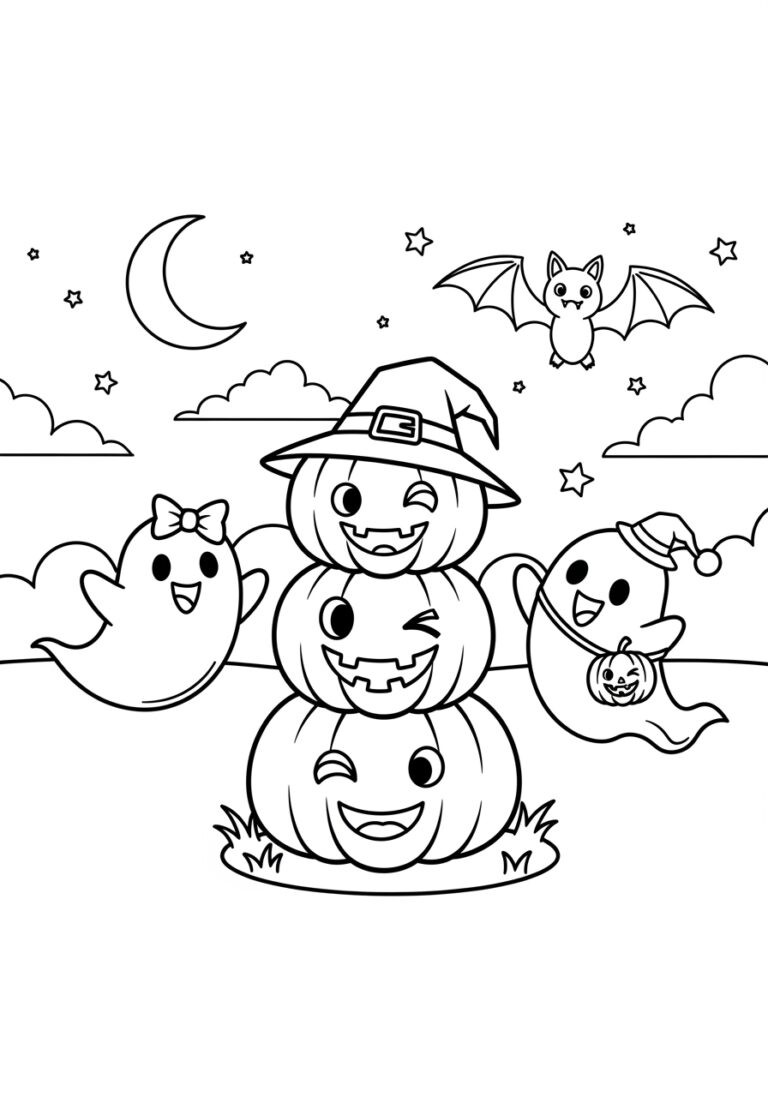 Free Printable Halloween Coloring Page for Kindergarten Free Printable Halloween Coloring Page for Kindergarten