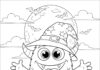 Cartoon Halloween Coloring Page