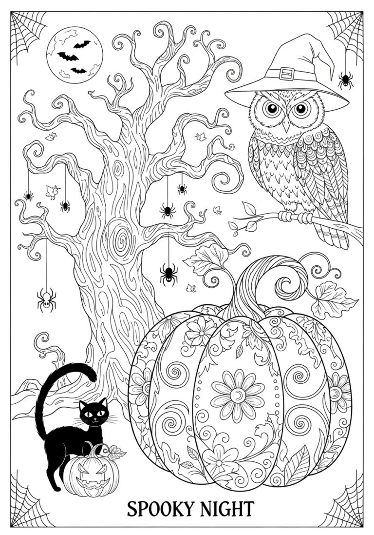 Free Printable Halloween Coloring Page for Adults Only Free Printable Halloween Coloring Page for Adults Only