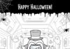 Among Us Halloween Coloring Page