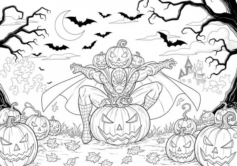 Marvel Halloween Coloring Page