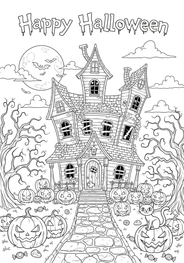 Halloween Coloring Art to Print and Enjoy Halloween Coloring Art to Print and Enjoy