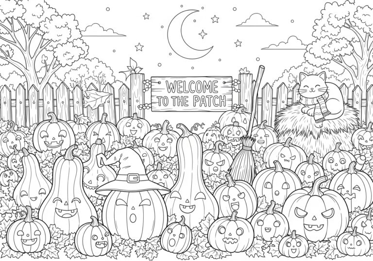 Pumpkin Patch Color Page Pumpkin Patch Color Page