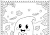 Cute Ghost Coloring Page to Print Out and Color
