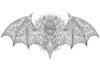 Detailed Bat Mandala Coloring Page