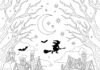 Hocus Pocus Trick or Treat Street Coloring Page