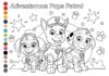 Paw Patrol Coloring Page with Color Guide