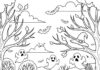 Coloring Page for Fall and Halloween