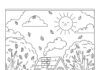Autumn Coloring Page for Kindergarten