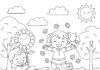 Autumn Coloring Page for Preschoolers