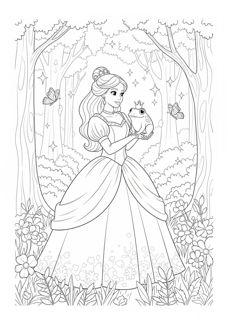Frog Princess Coloring Page Frog Princess Coloring Page