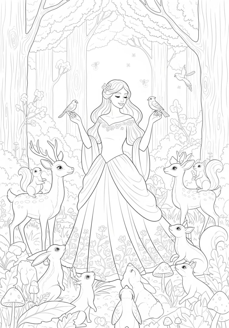 Princess Tracing Page Princess Tracing Page