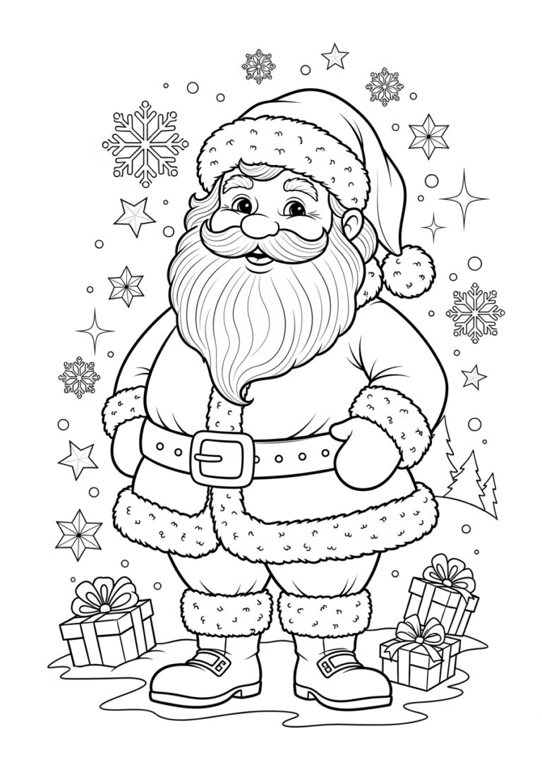 Santa Claus Color Image Coloring Page Santa Claus Color Image Coloring Page
