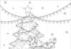 Cute Christmas Dog Coloring Page