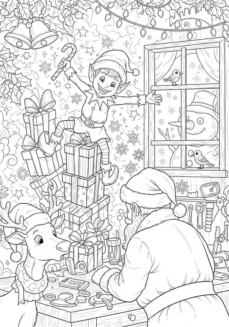 Adult Christmas Colouring Page Adult Christmas Colouring Page