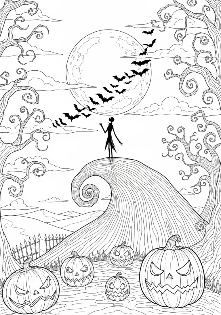 Nightmare Before Xmas Coloring Page Nightmare Before Xmas Coloring Page