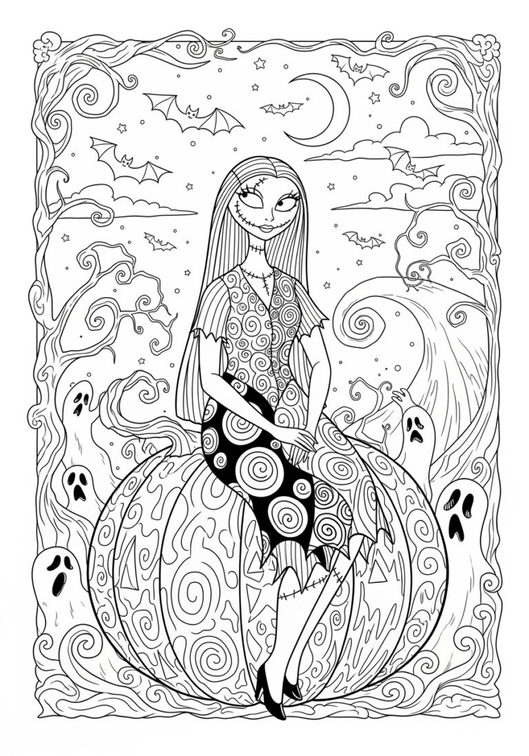 Sally Nightmare Before Christmas Coloring Page Sally Nightmare Before Christmas Coloring Page
