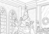 Christmas Disney Princess Coloring Page