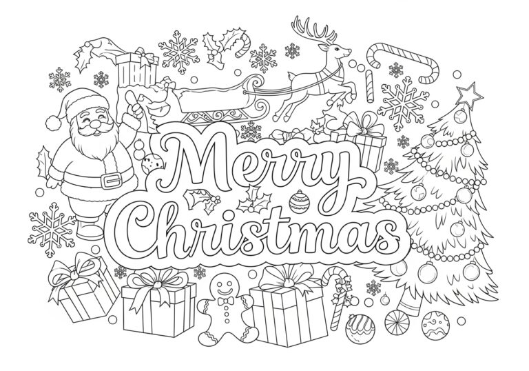 Coloring Page That Says Merry Christmas Coloring Page That Says Merry Christmas