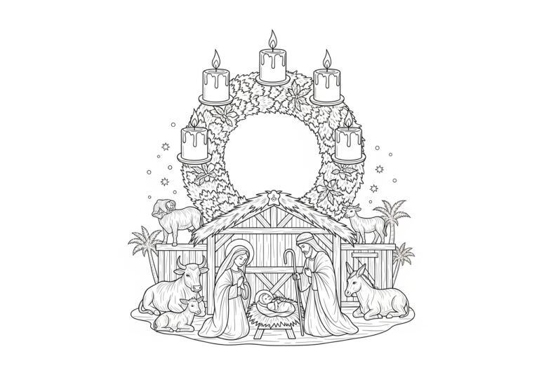 Advent Coloring Page