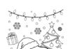 Christmas Snoopy Coloring Page