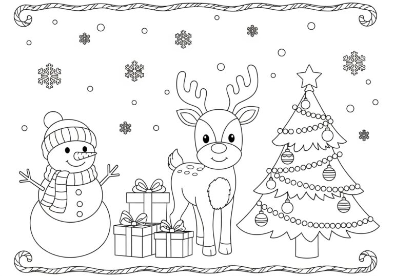 Mini Christmas Coloring Page Mini Christmas Coloring Page