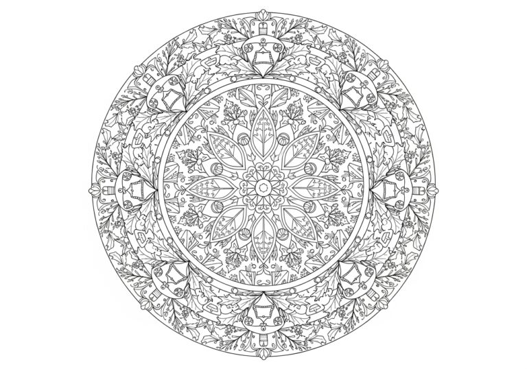 Christmas Mandala Coloring Page Christmas Mandala Coloring Page