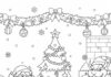 Super Mario Christmas Coloring Page