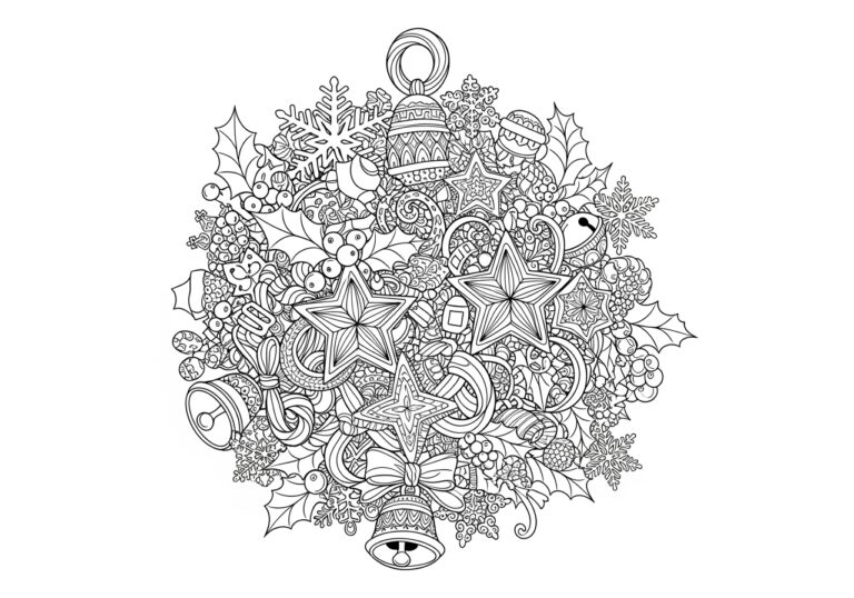Difficult Christmas Coloring Page Difficult Christmas Coloring Page