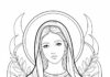 Virgin Mary Coloring Page