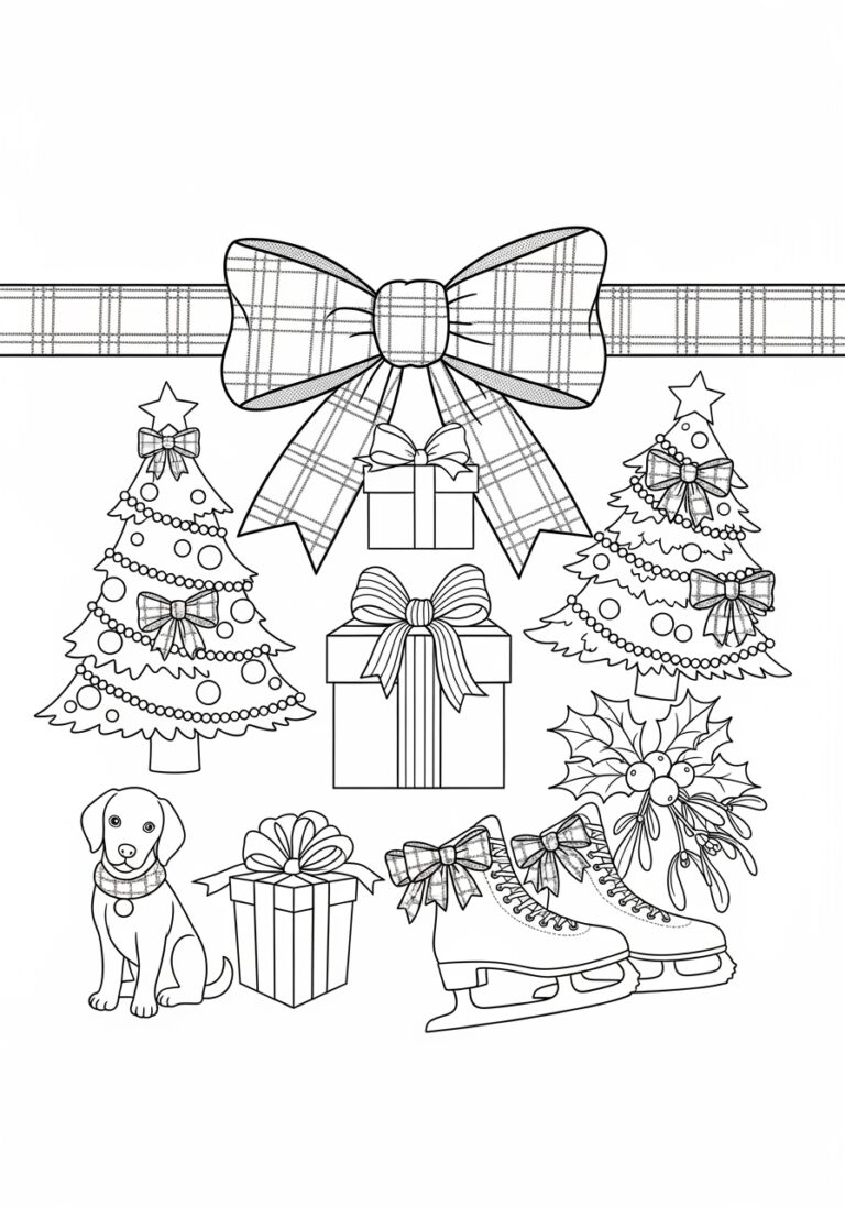 Preppy Christmas Coloring Page Preppy Christmas Coloring Page
