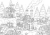 Christmas LEGO Coloring Page