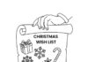 Christmas List Coloring Page