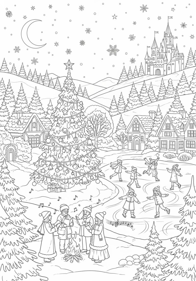 Blank Christmas Coloring Page Blank Christmas Coloring Page
