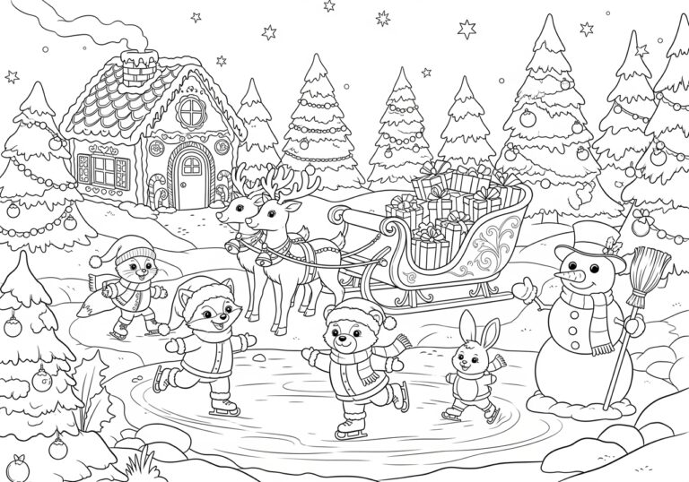 Christmas Vacation Coloring Page
