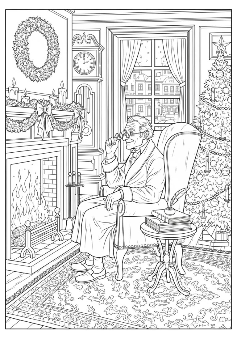 A Christmas Carol Coloring Page A Christmas Carol Coloring Page
